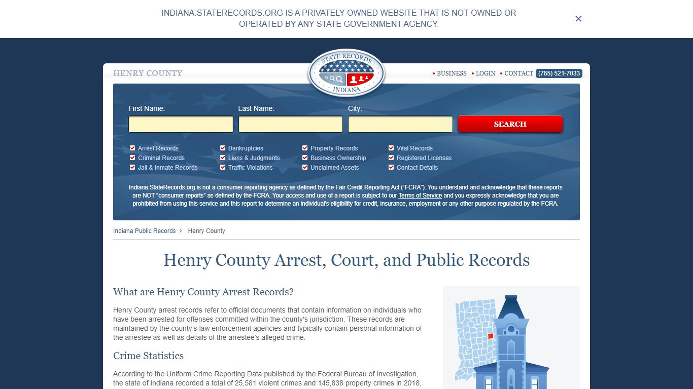 Henry County Arrest, Court, and Public Records